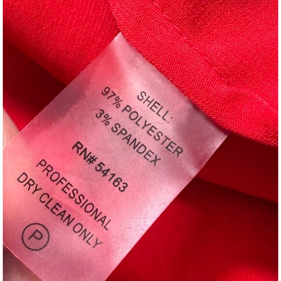 Calvin Klein Womens Plus Size 3X Red Sleeveless Blouse Tie Neckline - Picture 5 of 9